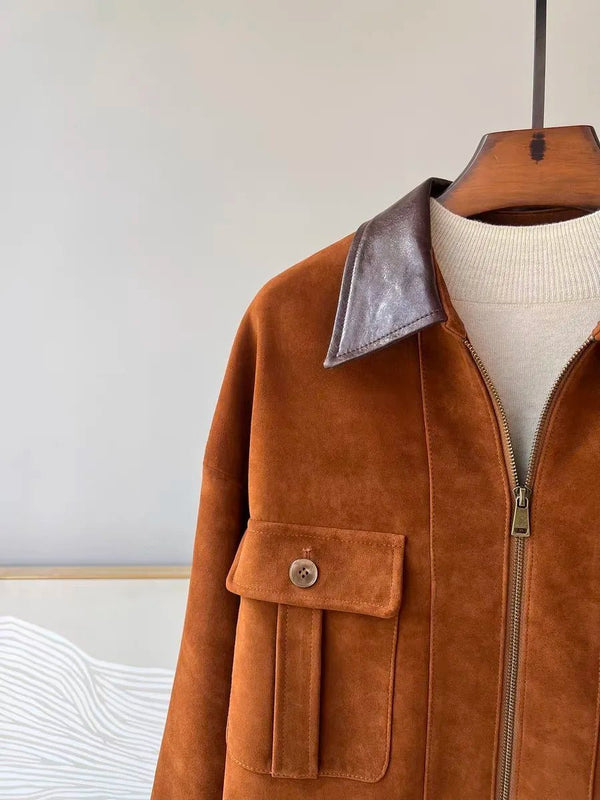 Sharmaine Slim Fit Suede Jacket