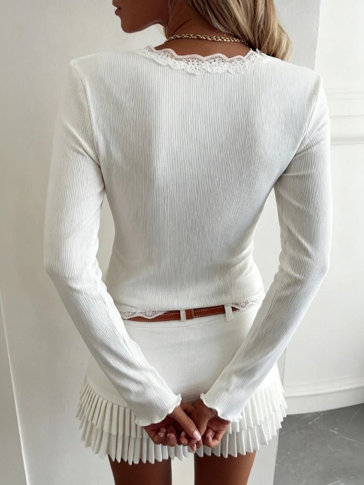 Sharon cropped blondecardigan i strik