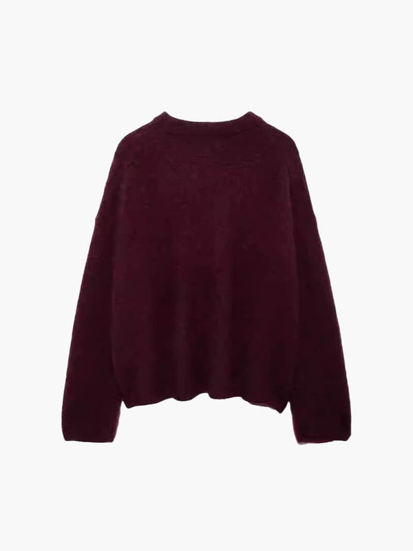 Shiela-bordeauxfarvet pullover