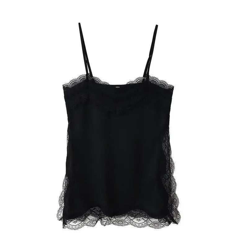 Sia camisoletop med blondekant