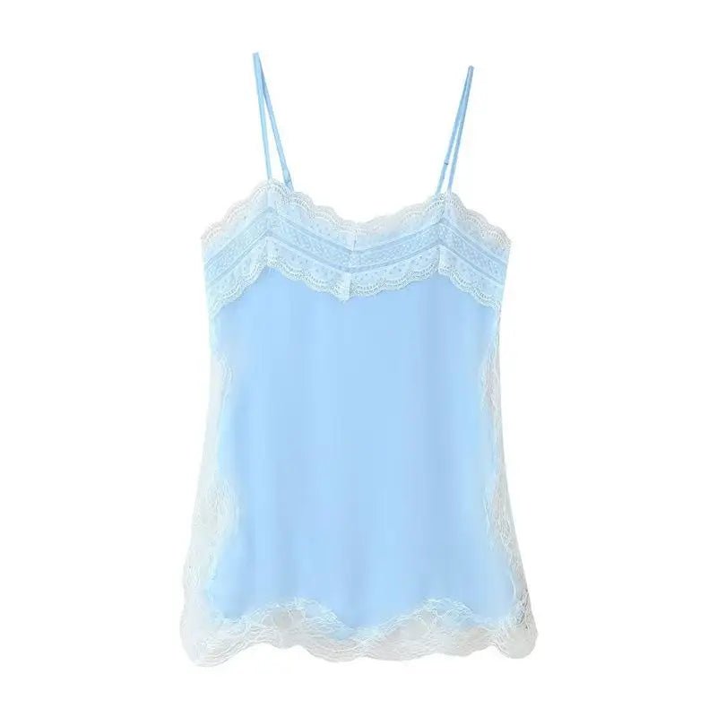 Sia camisoletop med blondekant