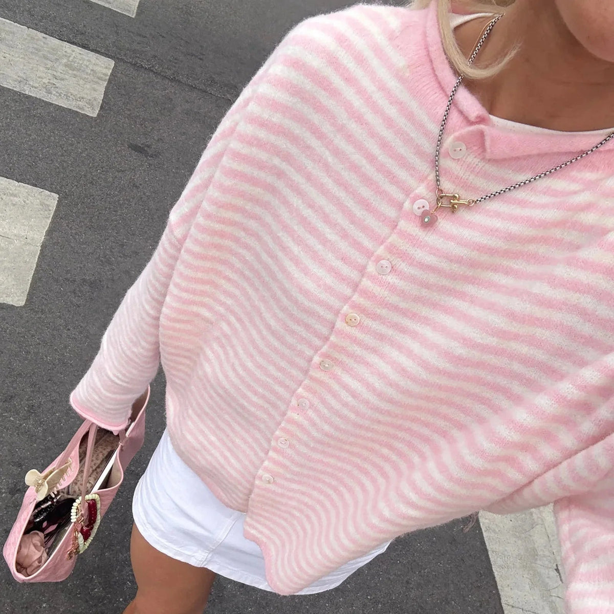 Sofia stribet cardigan