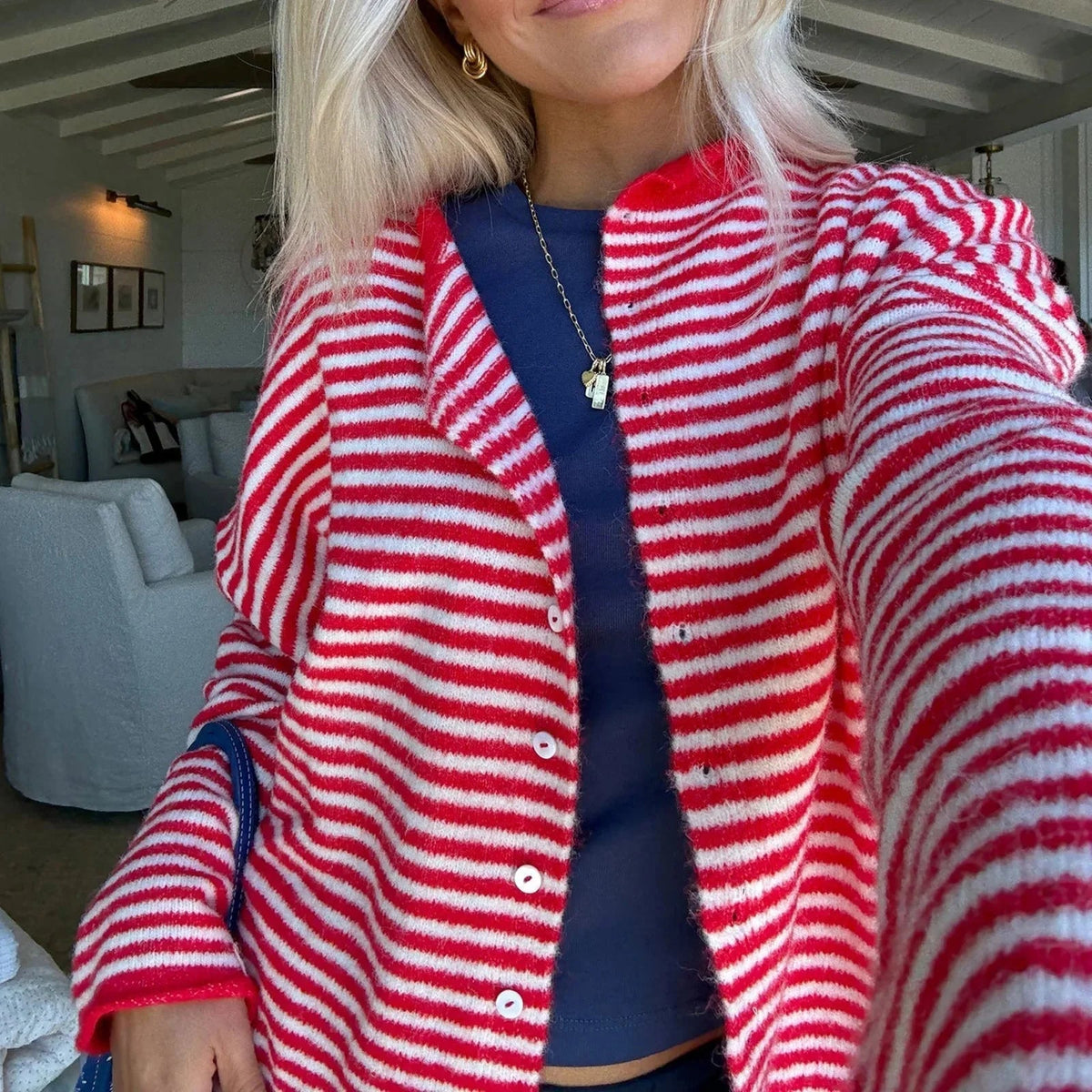 Sofia stribet cardigan