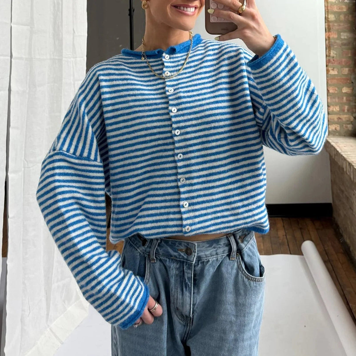 Sofia stribet cardigan