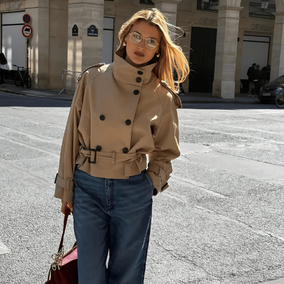 Sofie kort trenchcoat