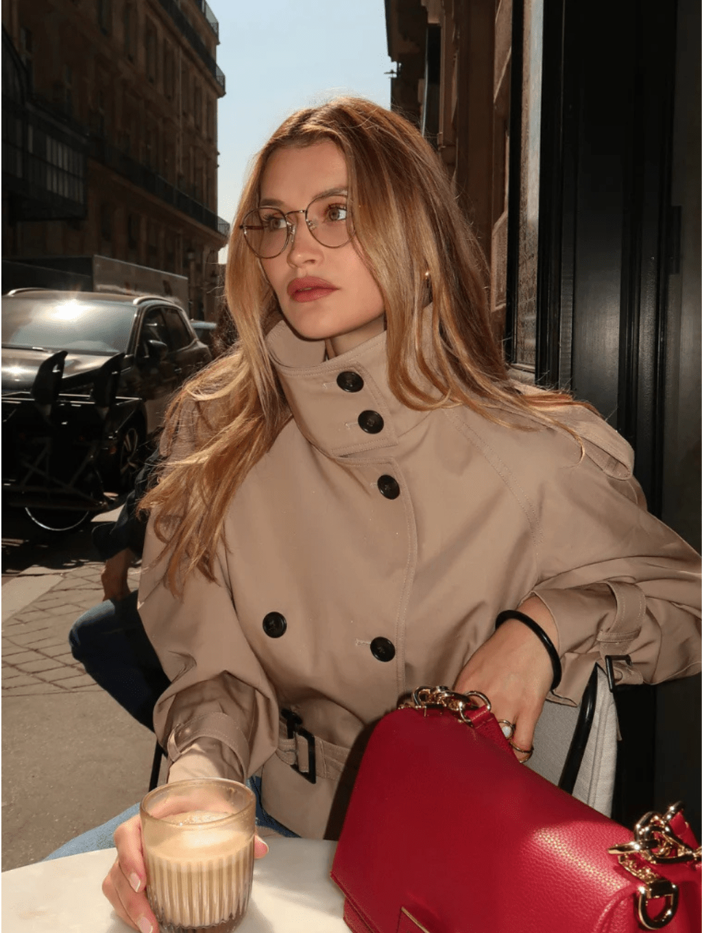 Sofie kort trenchcoat
