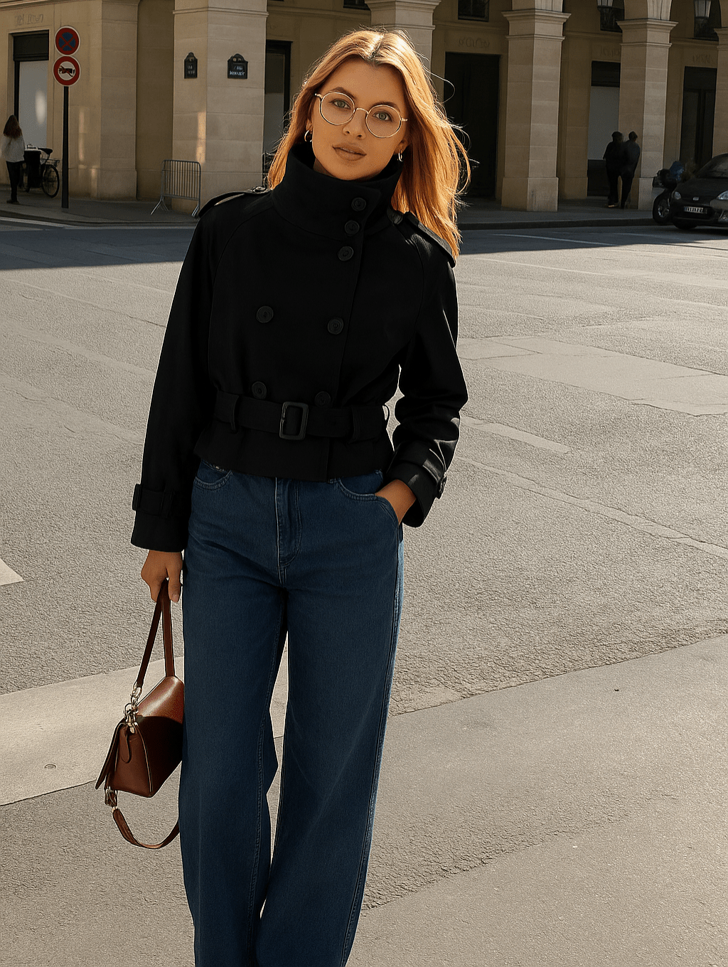 Sofie kort trenchcoat