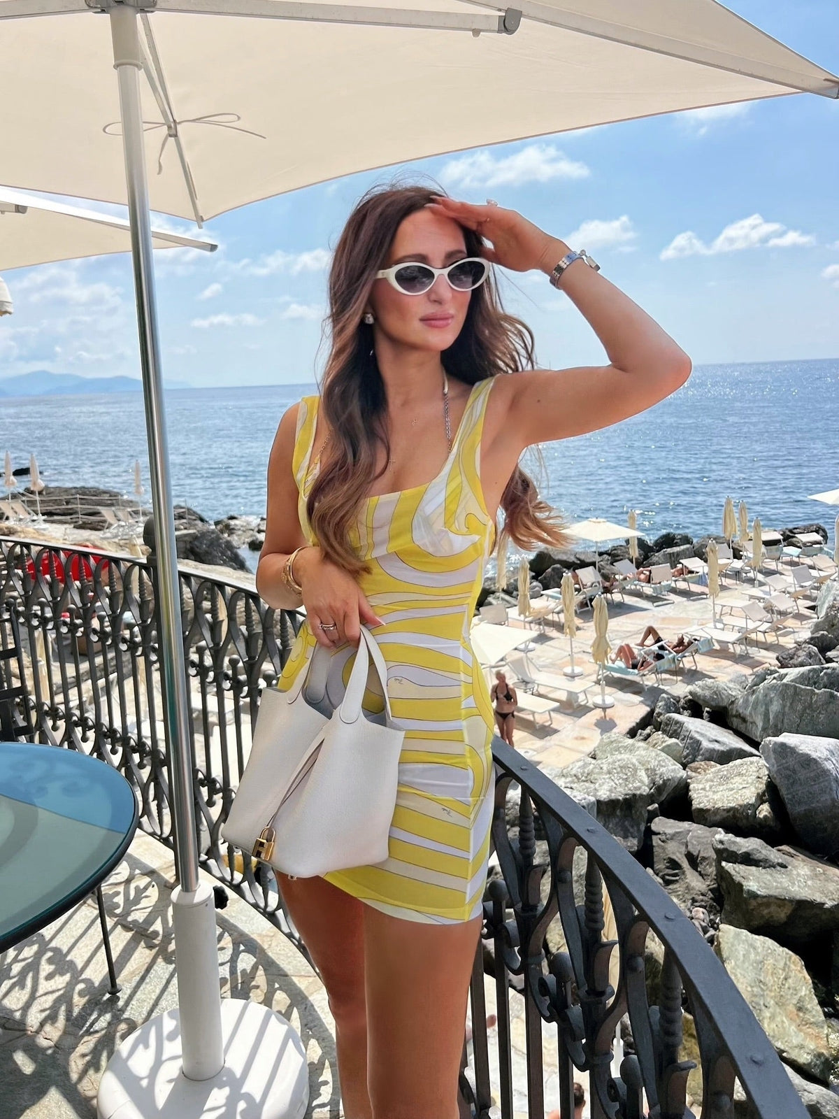 Sophia geometrisk bikinisæt i 3 dele