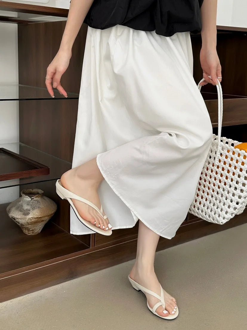Sophia flade slippers med tårem