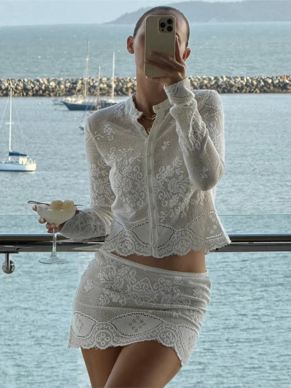 Sophia Crochet Beach Cover-Up Set