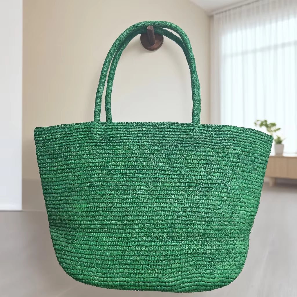 Sophia håndvævet rattan-shopper