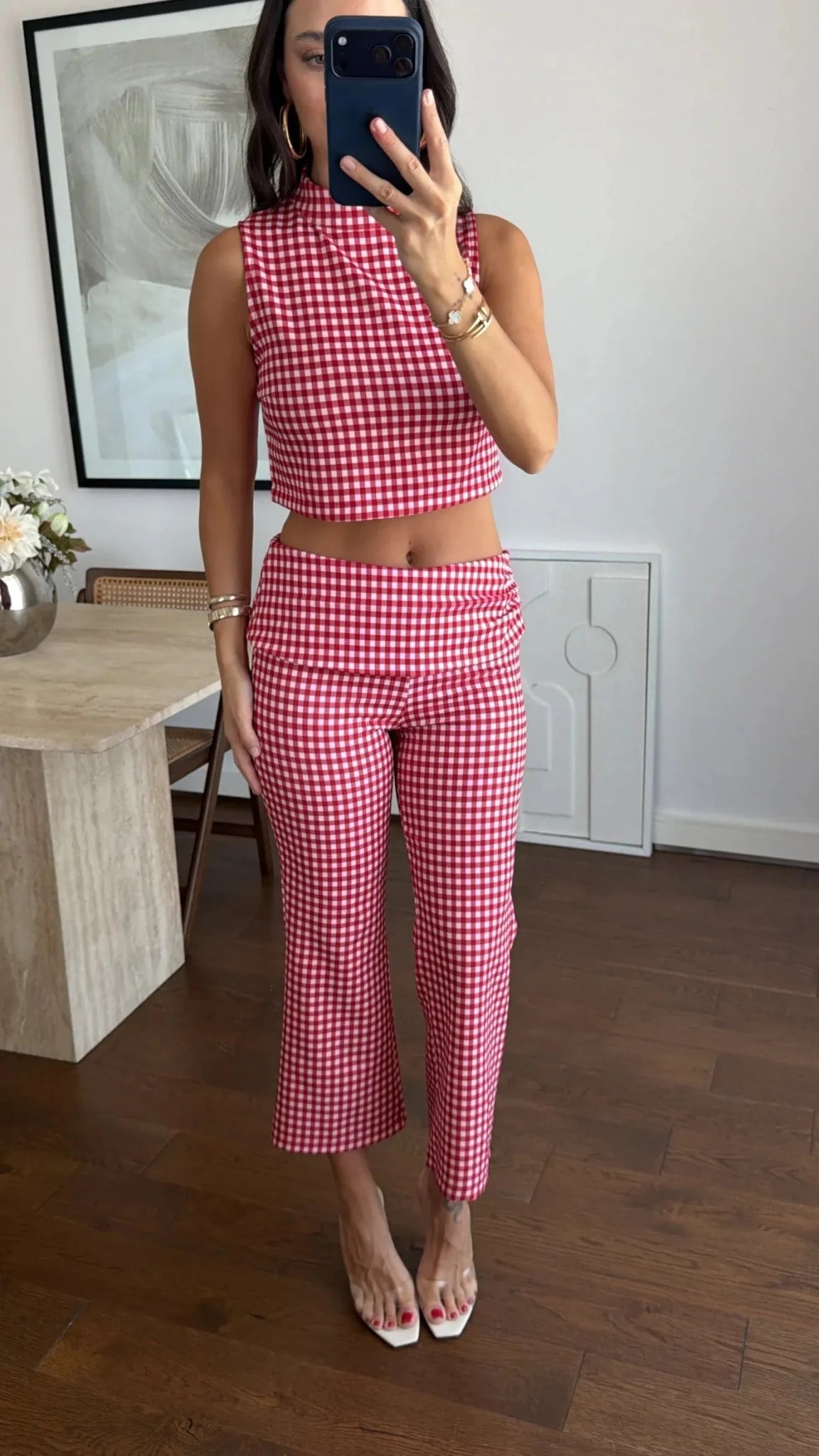 Sophia ternet co-ordsæt med croptop