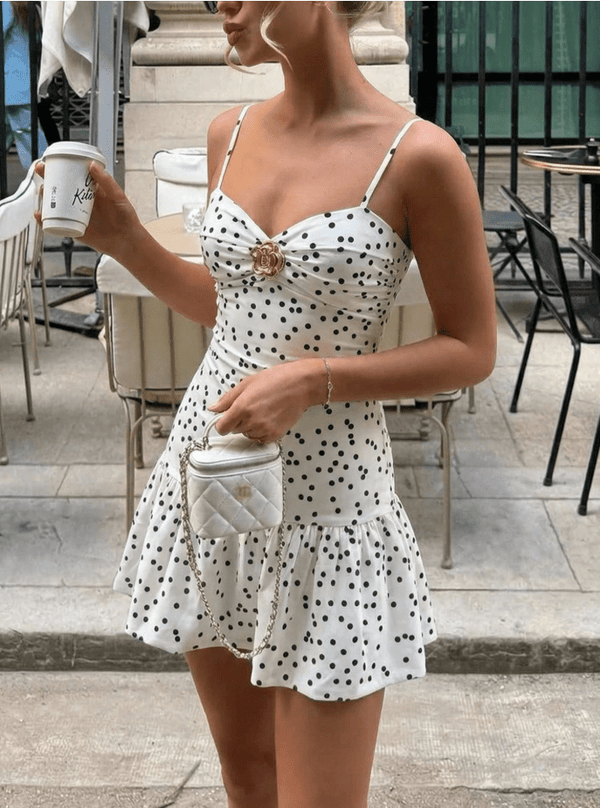 Sophia-minikjole med prikker