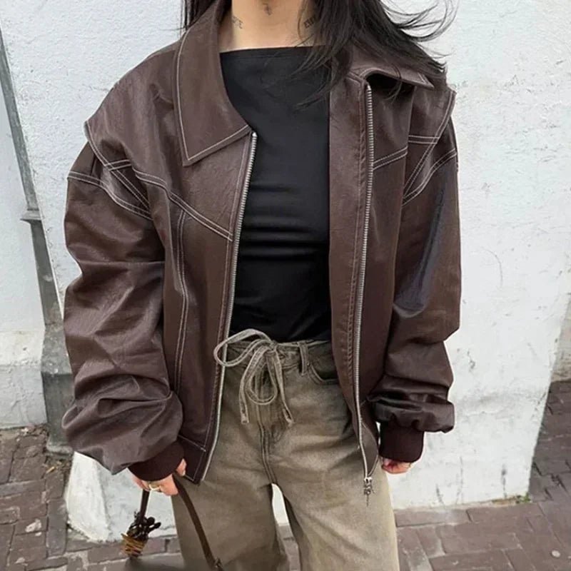 Sophia jakke med lynlås og reverskrave