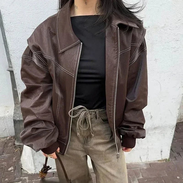 Sophia jakke med lynlås og reverskrave