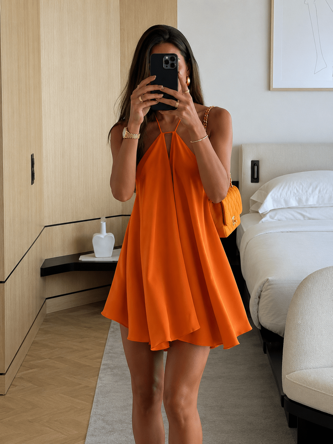 Sophie halterneck-minikjole