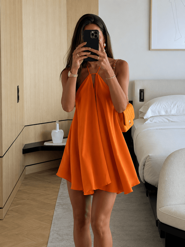 Sophie halterneck-minikjole