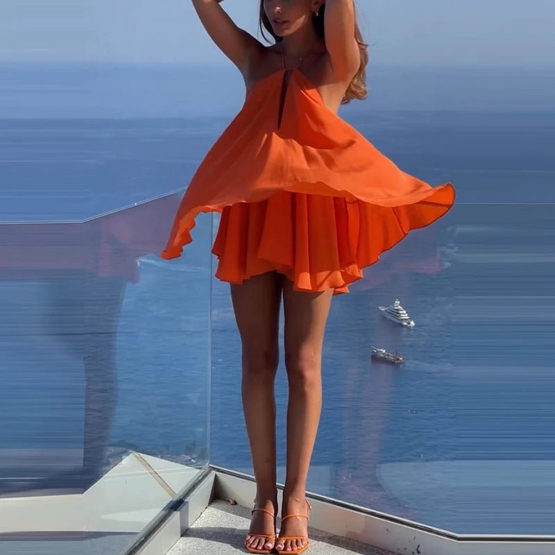Sophie halterneck-minikjole