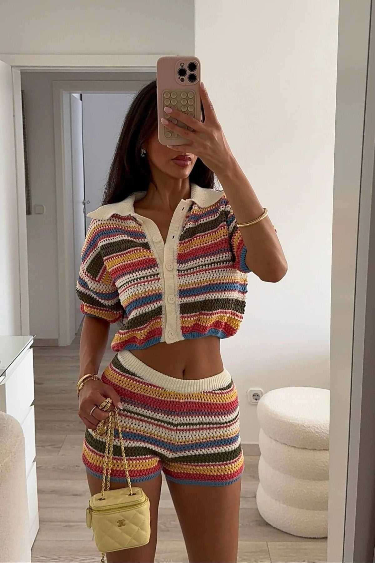 Sophie Striped Crochet Co-ord Set