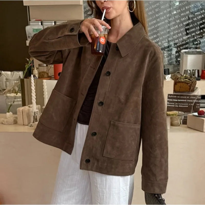 Oversized ruskindsjakke