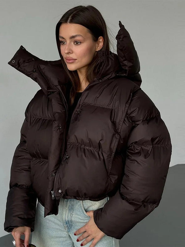 Sylvia Hooded Cropped Puffer Jacket