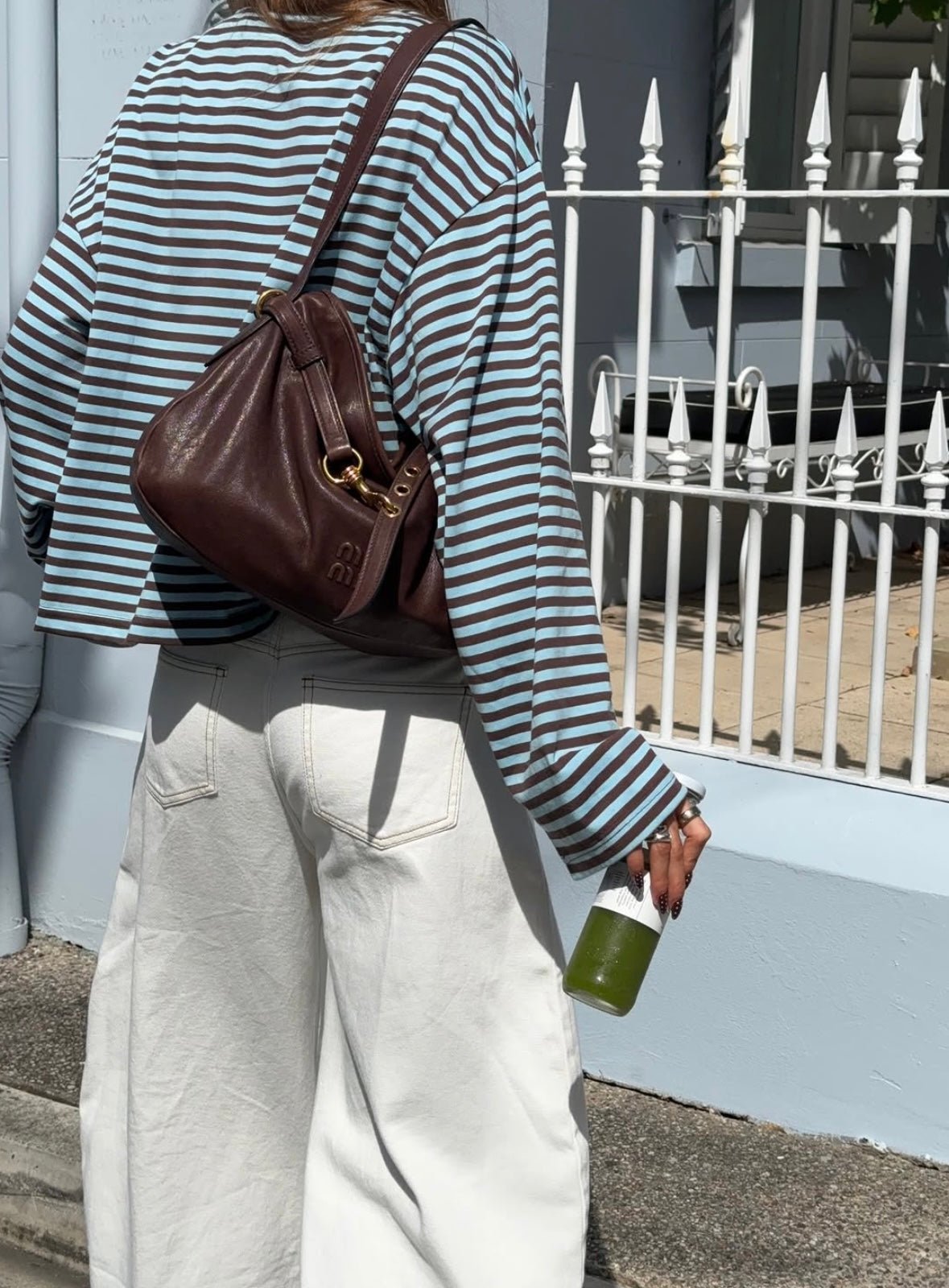 Vivien oversized striksweater med striber