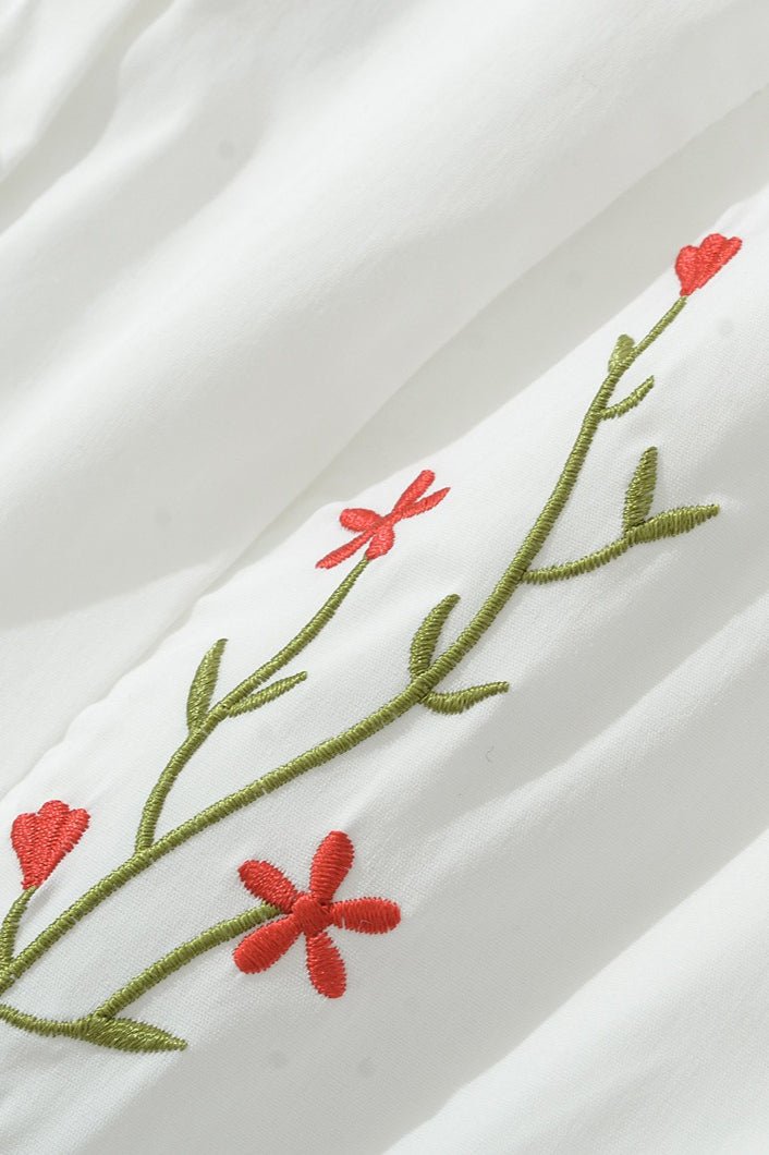 Zofia ærmeløs minikjole med broderi