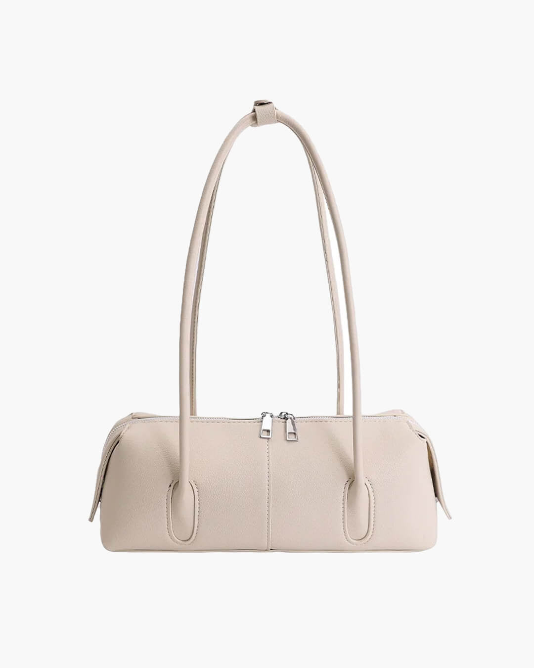 Mira Cylinder Shoulder Bag in cream – product shot