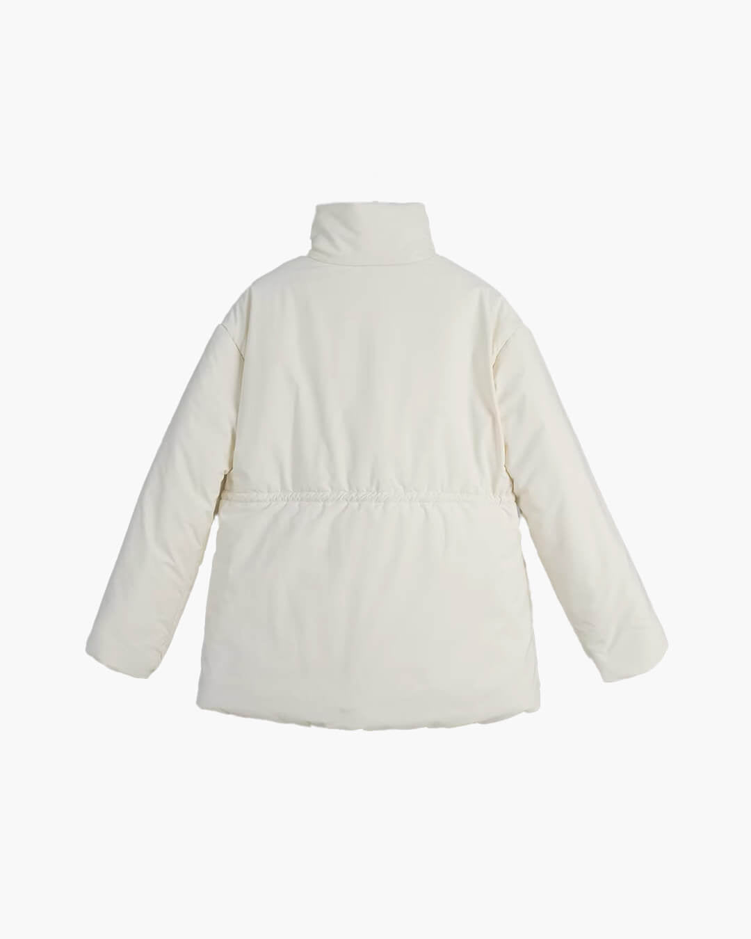 Oda Stand-Collar Padded Coat in ivory – product shot