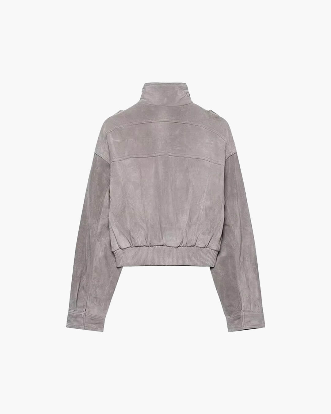 Sigrid Faux Suede Utility Jacket in grey – product shot