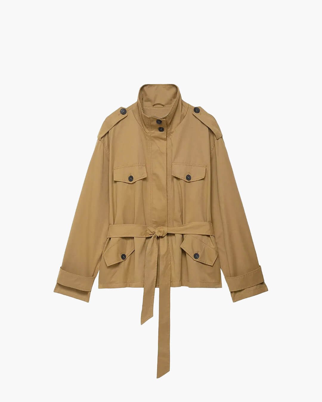 Tilde Belted Jacket & Skort Co-ord in camel – product shot